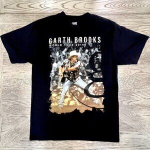 Garth Brooks Black Concert World Tour 2014 Country Music T Shirt - Size‎ M
